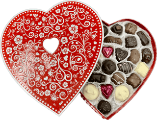 1LB Valentine Heart Assortment - Chamberlains Chocolate Factory & Cafe