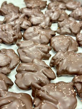 Pecan and Caramel Dark Chocolate Chamberlain's Chews (aka Turtle) - Chamberlains Chocolate Factory & Cafe