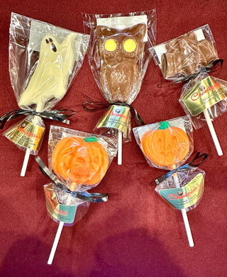 Chocolate Halloween Lollipops - Chamberlains Chocolate Factory & Cafe