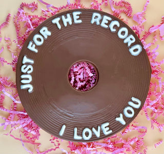 Chocolate Record - Just for the record, I Love You - Chamberlains Chocolate Factory & Cafe