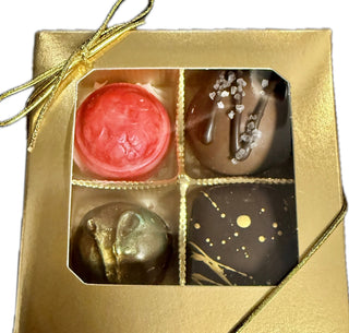 Chocolate Truffle Assortment - 4 pieces handmade - Chamberlains Chocolate Factory & Cafe