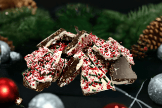 Christmas Chocolate Peppermint Crunch Bark - Chamberlains Chocolate Factory & Cafe