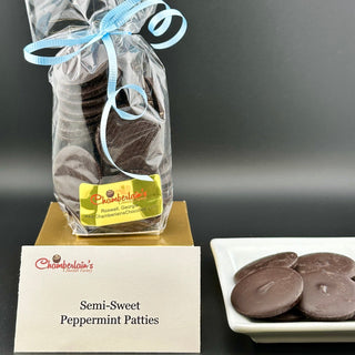 Dark Chocolate Peppermint Patties - Chamberlains Chocolate Factory & Cafe