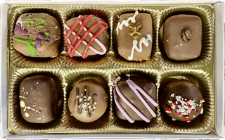 Eight Piece Hand Made Truffles In Box - Chamberlains Chocolate Factory & Cafe