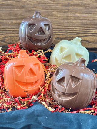 Fall Jack - o - Lantern Molded Chocolate - Chamberlains Chocolate Factory & Cafe