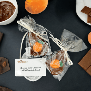 Georgia State Chocolate and Georgia Peach Chocolate - Chamberlains Chocolate Factory & Cafe