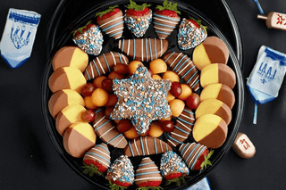 Hanukkah Fruit and Chocolate Platter - Chamberlains Chocolate Factory & Cafe