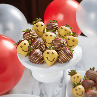 Happy Smile Strawberries. Celebrate Grandparents, Parents, or Just for Fun - Chamberlains Chocolate Factory & Cafe