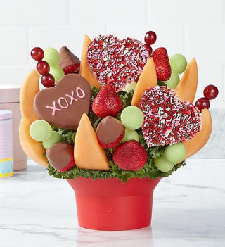 Hearts & Kisses Fruit Bouquet - Great Gift - Chamberlains Chocolate Factory & Cafe