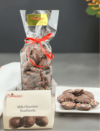 Milk Chocolate NonPareils - Chamberlains Chocolate Factory & Cafe