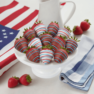 Patriot Red White and Blue Strawberries - Chamberlains Chocolate Factory & Cafe