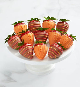 Pumpkin and Fall Chocolate Dipped Strawberries - Chamberlains Chocolate Factory & Cafe