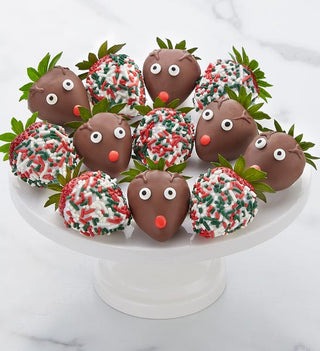 Reindeer Fun Chocolate Covered Strawberries - Chamberlains Chocolate Factory & Cafe