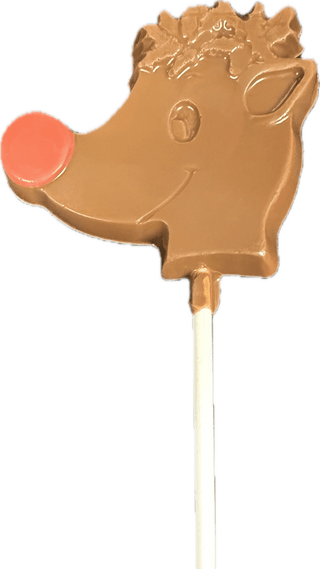 Rudolph Milk Chocolate Lollipop - Chamberlains Chocolate Factory & Cafe