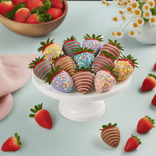 Springtime Dipped Chocolate Strawberries - Chamberlains Chocolate Factory & Cafe