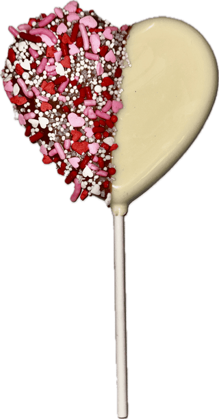 Valentine Chocolate Heart Lollipops - Chamberlains Chocolate Factory & Cafe